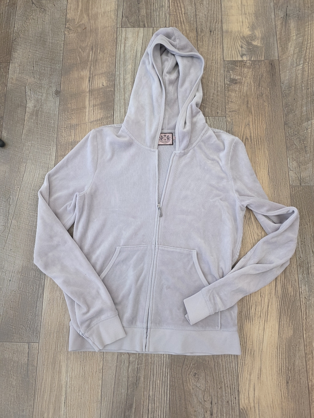 Vintage Juicy Couture Sz Large Bling Hoodie Y2k